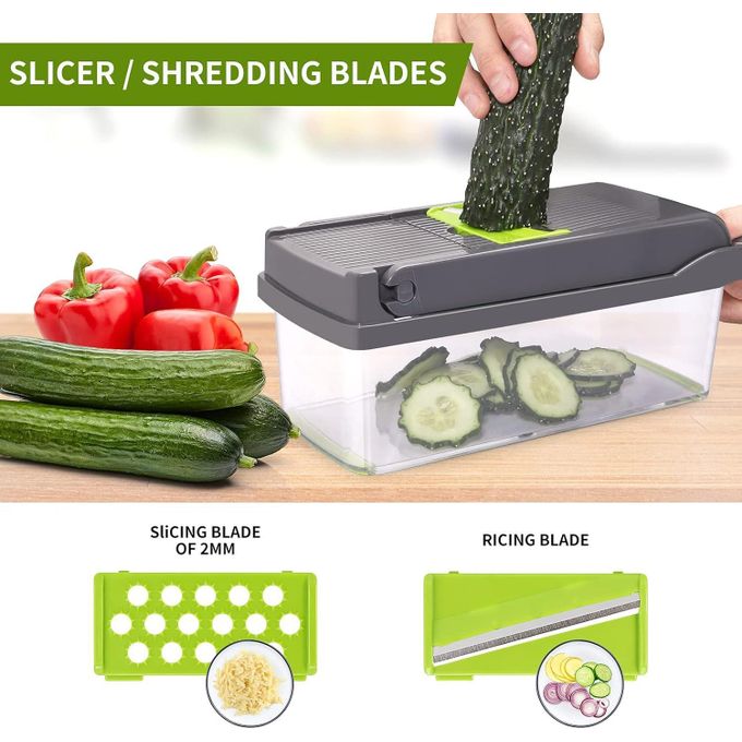 CYFAZA Vegetable Chopper Mandoline Slicer Cutter Multifunctional 13-in-1 Food Choppers Onion Chopper