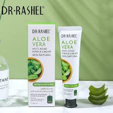 DR Rashel Aloe Vera Anti-Acne Pimple Cream 30g is an acne treatment product that uses the anti-inflammatory and healing properties of aloe vera to soothe skin, control breakouts, and fade acne scars.