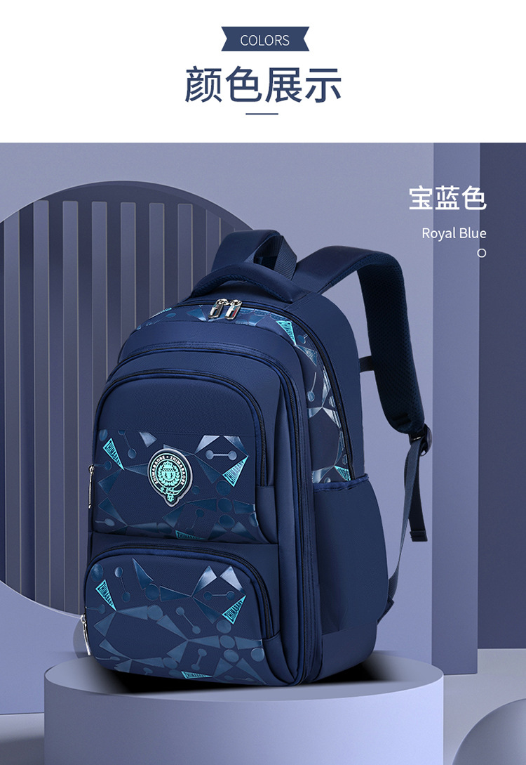 Kids Waterproof School Backpack Large Capacity Durable Lightweight Bag Comfortable Padded Straps Multi Grade School Bag Boys Girls Size 40x29x18cm
