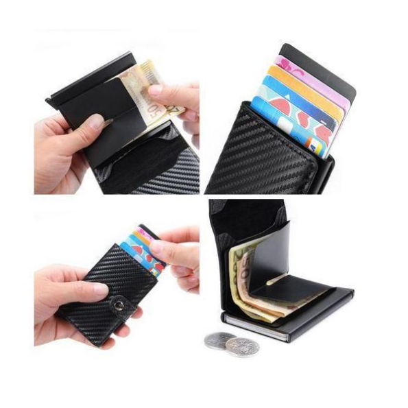 Bank Credit Card Package Card Holder Business Case Manual Pop Up - Black, Unisex ,Solid, FashionIable Card Holder