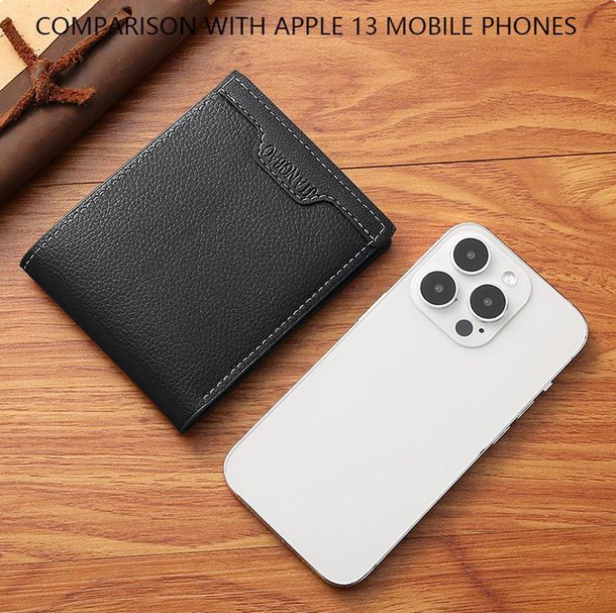 STY Men Short Wallets Business Billfold Horizontal Wallet Credit Card Holder-Black This men's wallet is made of PU synthetic leather, a synthetic material that is highly wear-resistant and durable