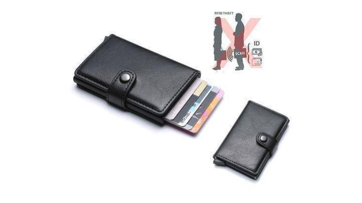 Bank Credit Card Package Card Holder Business Case Manual Pop Up - Black, Unisex ,Solid, FashionIable Card Holder