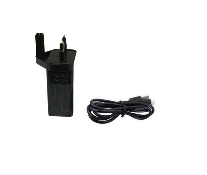 Tecno Faster Charger + USB Cable - Black1-port 12-watt USB wall charger (2-pack) great for charging phones, tablets, and other devices. The charger’s USB port provides up to 2.0 amps of power,