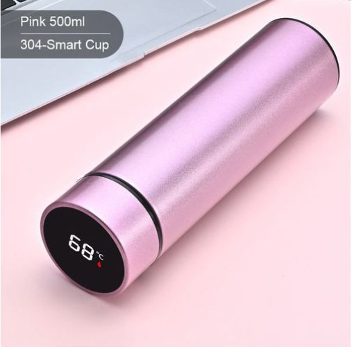 500ml Smart Water Tea Coffee Vacuum Bottle With Temperature Display - Ideal for travel, outdoor activities, car, office, home, school, nic, hot yoga, hiking, camping etc.