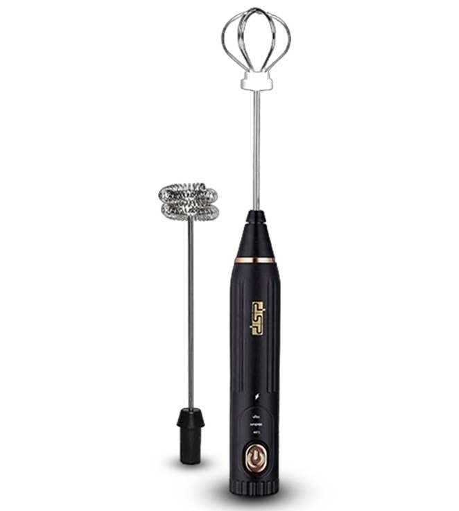 Dsp 2 In 1 Handheld Coffee Blender, Coffee Milk Frother - Black Powerful core motor: With strong and stable power, it ensures fast start-up and even and powerful acceleration.