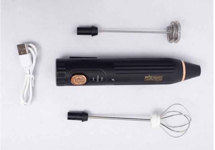 Dsp 2 In 1 Handheld Coffee Blender, Coffee Milk Frother - Black Powerful core motor: With strong and stable power, it ensures fast start-up and even and powerful acceleration.