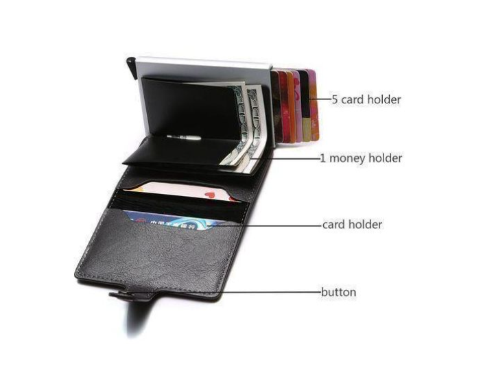 Bank Credit Card Package Card Holder Business Case Manual Pop Up - Black, Unisex ,Solid, FashionIable Card Holder