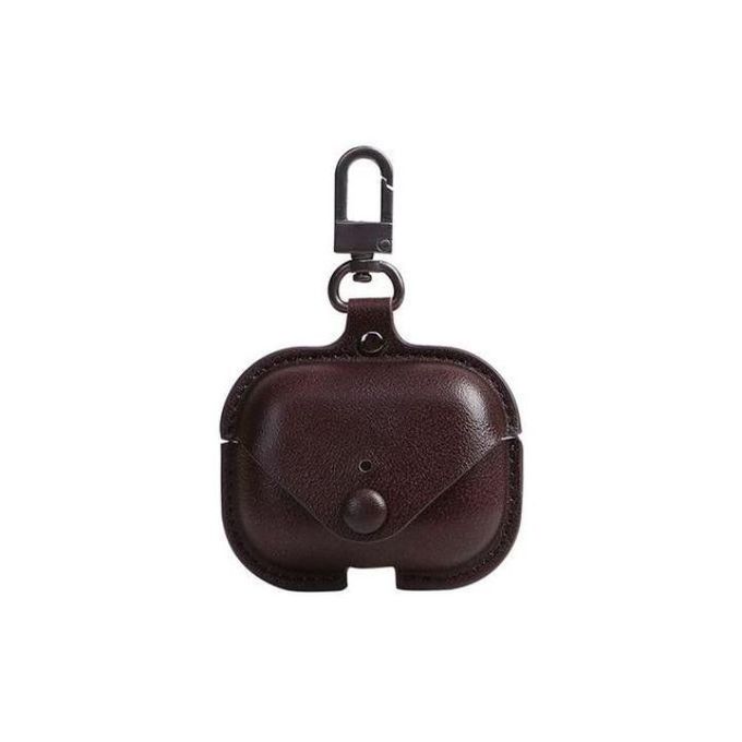 Luxury Textured Leather Protective Case for AirPods Pro – with Carabiner Keychain, Shockproof & Stylish Cover