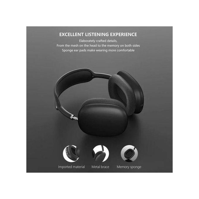 Oraimo i12 Wireless Bluetooth Headset – High Bass Over-Ear Headphones with HD Mic, TF Card Slot, FM Radio & Long Battery Life – Premium Edition