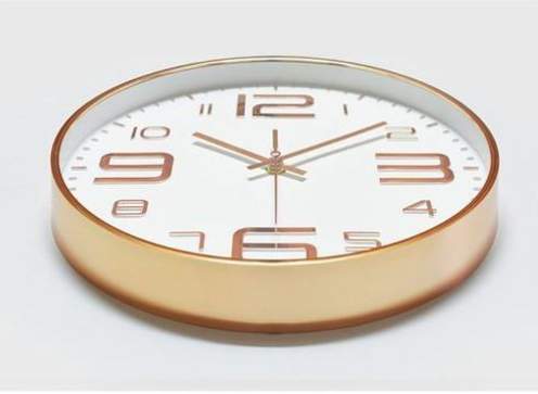 12 Inch (30cm) Rose Gold Hanging Digital Clock  beautiful decorative clock adds a touch of elegance to your bedroom, living room, office, kitchen, dining room, bathroom, school classroom and any room