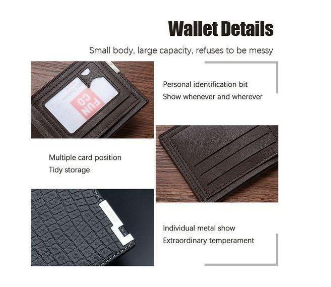 STY Men Alligator Pattern Billfold Business Wallets Horizontal Credit Card Holder  made of PU, a synthetic material that is highly wear-resistant and durable, while also being easy to clean