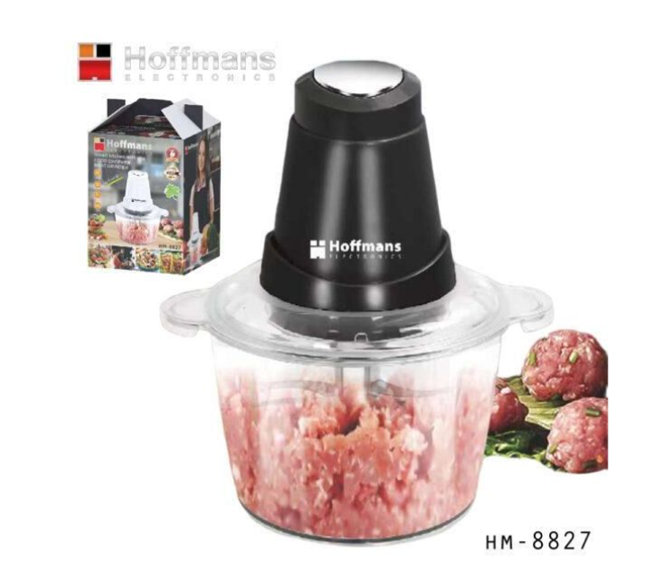 Hoffmans HM-8827, Food Chopper, Meat Grinder - Clear Power 400W Capacity: 2 Liters Food grade Acrylic Bowl Removable cleaningChange-speed gear box