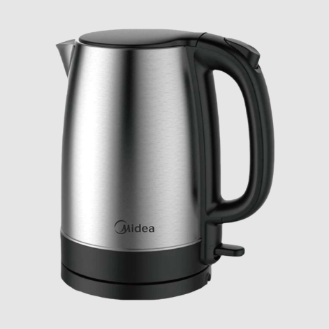 Midea 1.7L Professional Electric Kettle – High-Speed 2200W Rapid Boil, Brushed 304 Stainless Steel Finish with Auto Shut-Off & Boil-Dry Protection (Model: MK17S32A2)