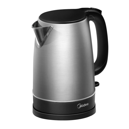Midea 1.7L Professional Electric Kettle – High-Speed 2200W Rapid Boil, Brushed 304 Stainless Steel Finish with Auto Shut-Off & Boil-Dry Protection (Model: MK17S32A2)