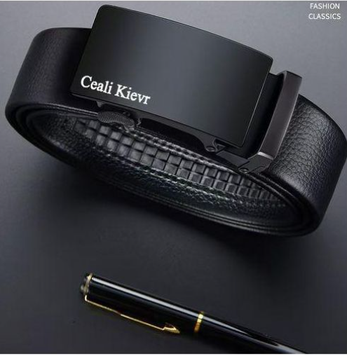 Bro Toumi Men's Belt Leather Automatic Buckle Belts-K-Black.This classic menswear belt adds a modern touch to every look, both business and casual.