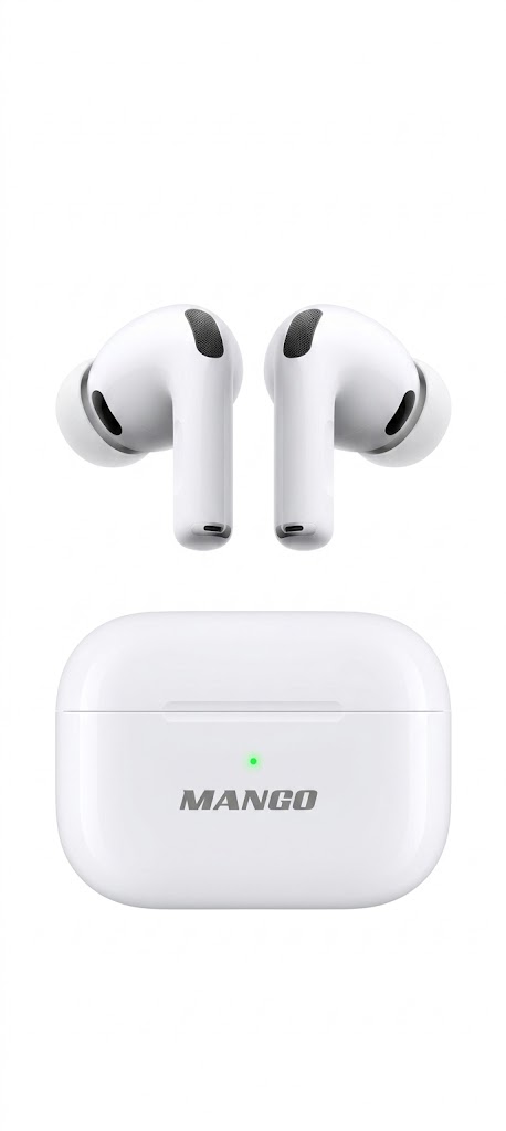 MANGO MG-Air4 TWS Wireless Earbuds – Premium Quality True Wireless Stereo Headphones with Fast Charging Case – Sleek & Ergonomic Design