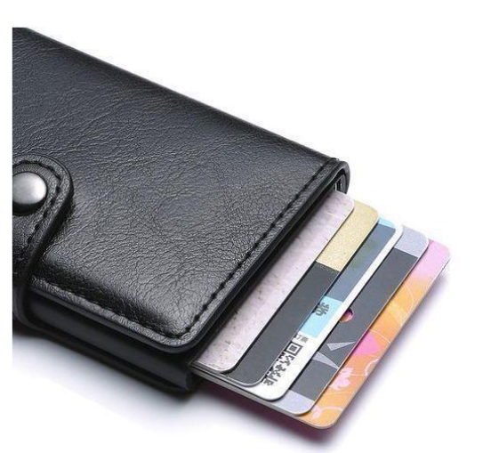 Bank Credit Card Package Card Holder Business Case Manual Pop Up - Black, Unisex ,Solid, FashionIable Card Holder