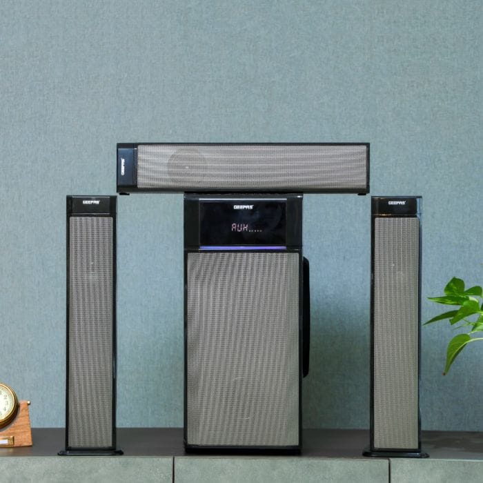 Geepas 3.1 Channel Multimedia Speaker System – 40000W PMPO – Bluetooth, USB, FM, RGB LED Lights – Model GMS8522