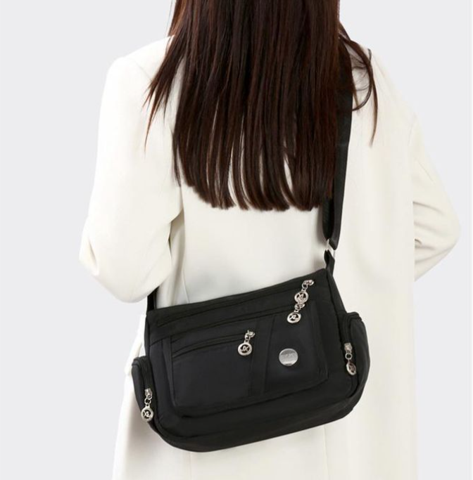 Bekia Cloth bag shoulder bag multi pocket handbag women's cross body shoulder bag women's messenger bag classic women's bag