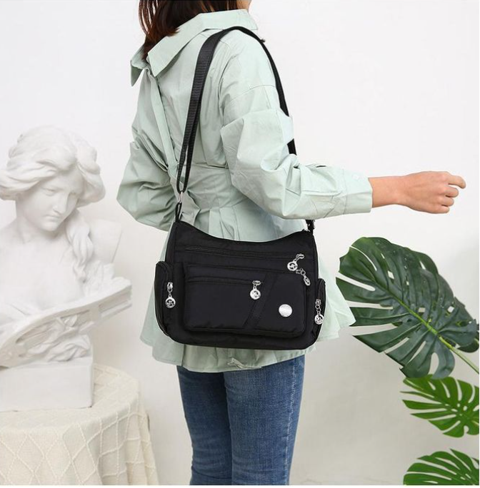 Bekia Cloth bag shoulder bag multi pocket handbag women's cross body shoulder bag women's messenger bag classic women's bag