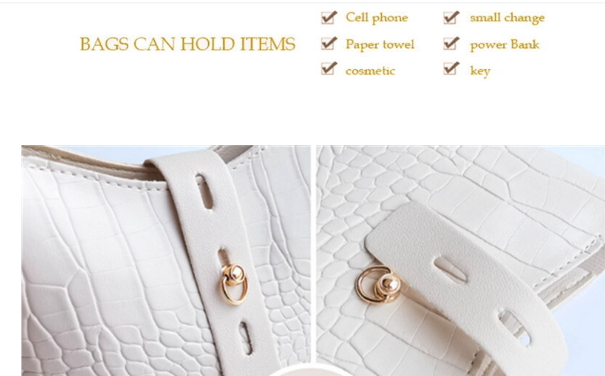 Textured Crossbody Bag Printed Shoulder Strap Bucket Bag Large-Capacity Single-Shoulder Bag One shoulder Can hold mobile phones, wallets, cosmetics, etc