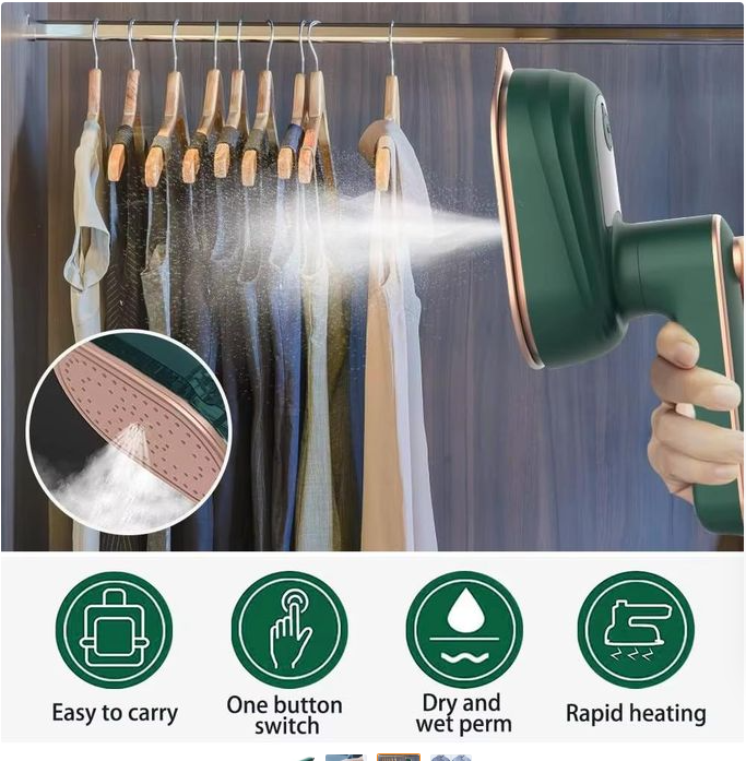 Professional portable travel iron box - Titanium gold flat iron, electronic travel folding iron, steam iron, customized mini steam iron, electric iron