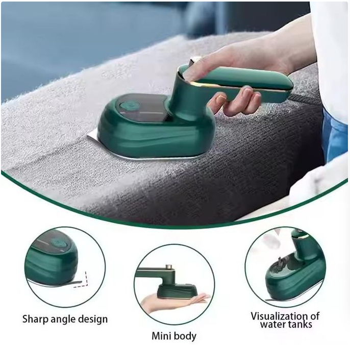 Professional portable travel iron box - Titanium gold flat iron, electronic travel folding iron, steam iron, customized mini steam iron, electric iron