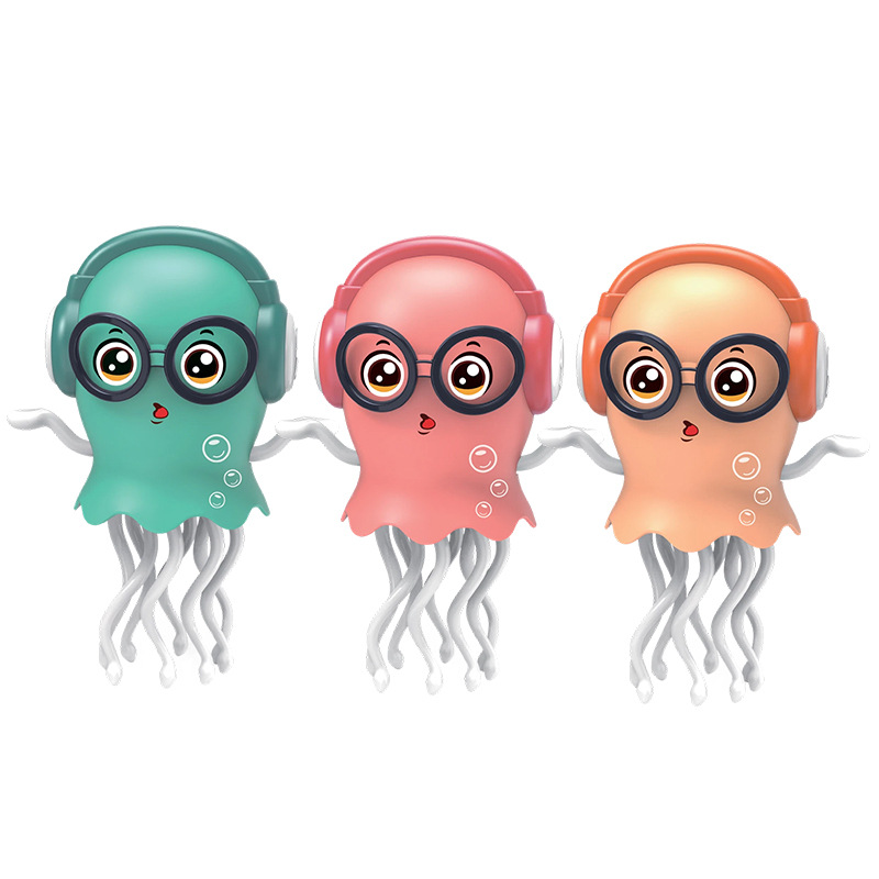 Electrically-powered, mesmerizing dancing jellyfish octopus automatic obstacle avoidance sensing octopus children's light-up toy