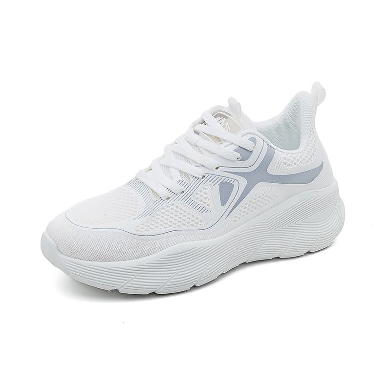 Spring and Summer New Arrival Men's and Women's Flyknit Sneakers Mesh Versatile Thick Soles Running Casual Shoes White Dad Shoes for Men