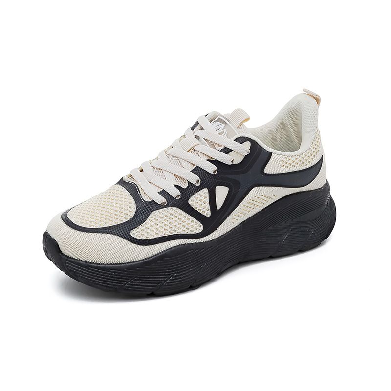 Spring and Summer New Arrival Men's and Women's Flyknit Sneakers Mesh Versatile Thick Soles Running Casual Shoes White Dad Shoes for Men
