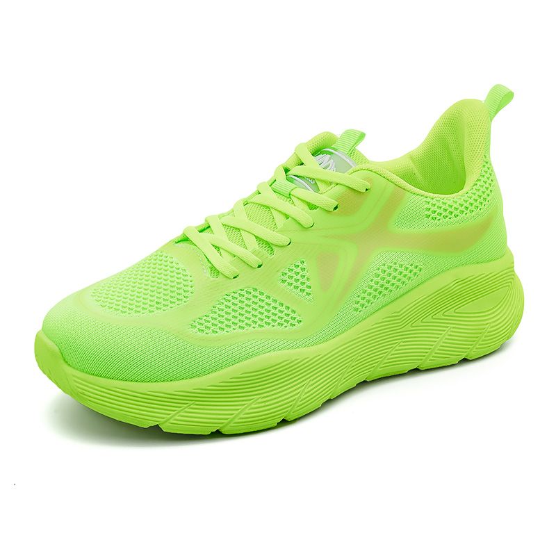 Spring and Summer New Arrival Men's and Women's Flyknit Sneakers Mesh Versatile Thick Soles Running Casual Shoes White Dad Shoes for Men