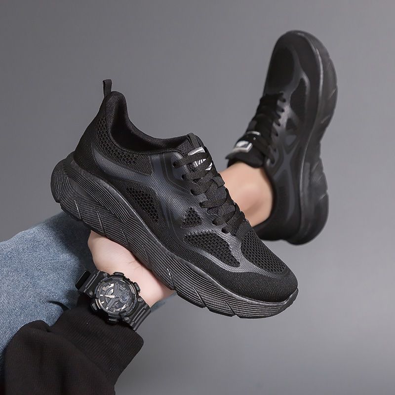 Spring and Summer New Arrival Men's and Women's Flyknit Sneakers Mesh Versatile Thick Soles Running Casual Shoes White Dad Shoes for Men