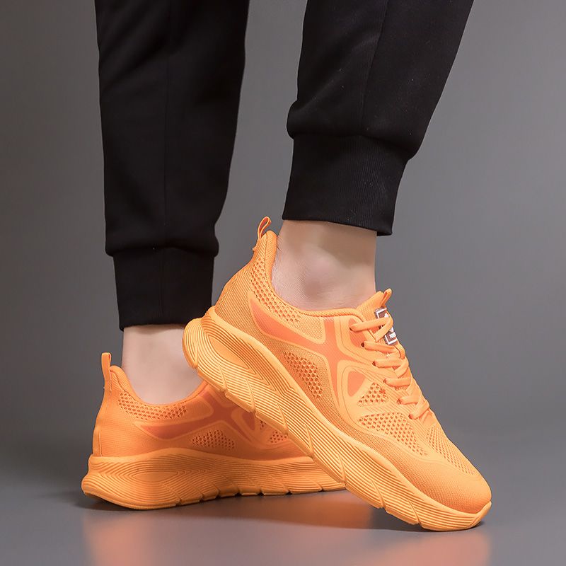 Spring and Summer New Arrival Men's and Women's Flyknit Sneakers Mesh Versatile Thick Soles Running Casual Shoes White Dad Shoes for Men