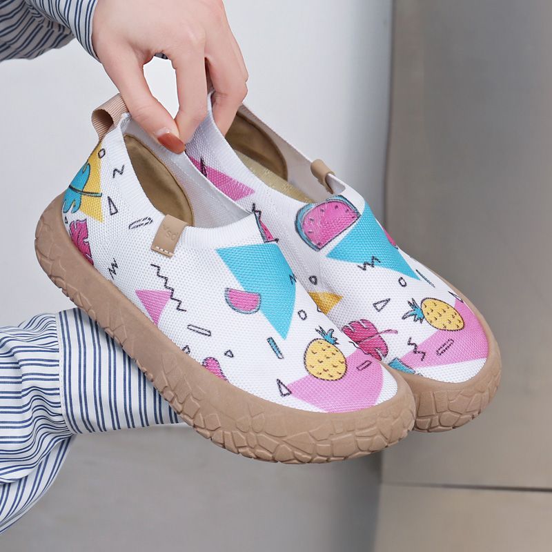 2026 New Breathable and Versatile Colorful Travel Style Explosive Soft soled Shoes for Comfortable Companions, Lazy Shoes for Women