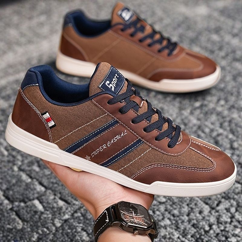 Boys' low cut, anti slip, wear-resistant, plus size trendy youth board shoes, travel lightweight, soft soled, work striped shoes, men's shoes