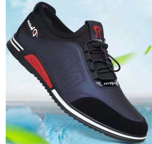 Men's Spring/Summer Leather Casual Shoes - Korean Style Versatile Slip-On Loafers with Soft Non-Slip Soles, Hollow Breathable Driving Shoes