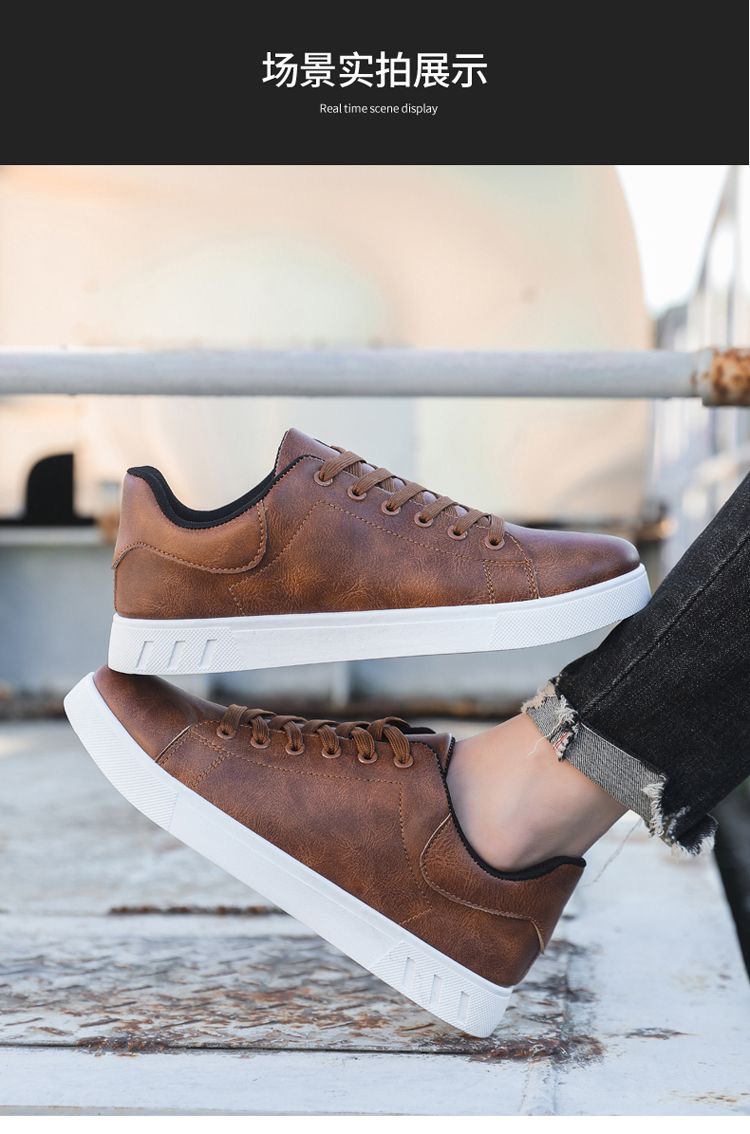 Plus Size Spring White Sneakers Korean Style Trendy Casual Fashion Sports Shoes 2026 New Model Men's Shoes