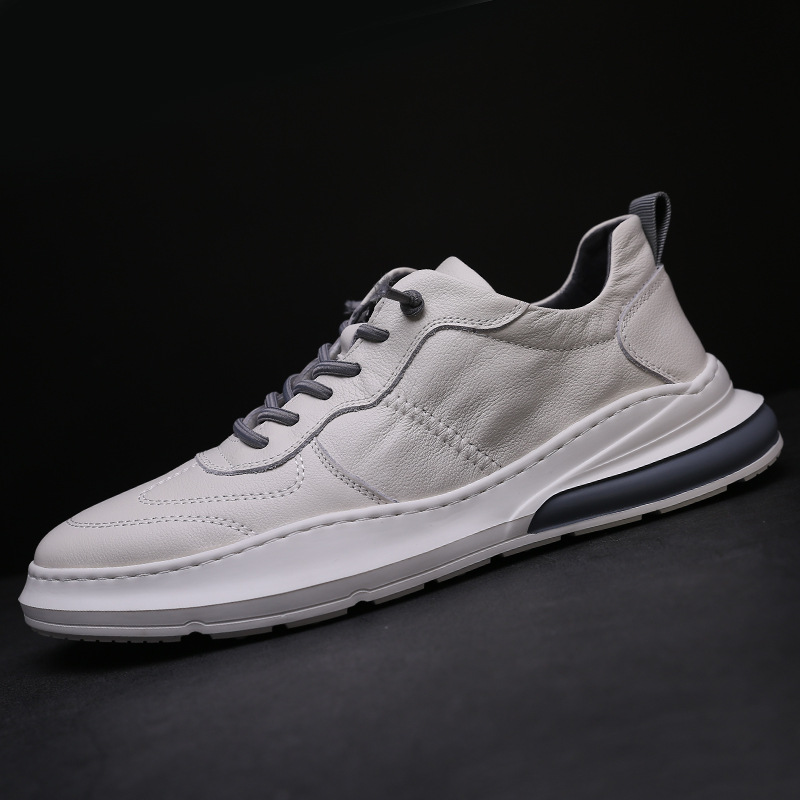 【Really Cowhide】Spring New Style Shoe - Fashion Versatile Leather Shoe with Soft Leather Sole, Perfect for Driving, Lazy Leisure Shoe, White Sneaker