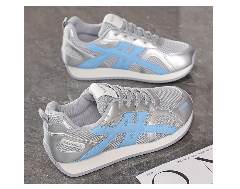 New summer women's shoes, breathable mesh German training shoes, women's Korean style versatile flat low-cut sports shoes, casual Forrest Gump shoes