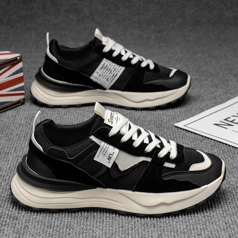 Internet celebrity popular men's shoes winter 2026 new men's breathable sports and leisure versatile thick-soled waffle daddy trendy shoes