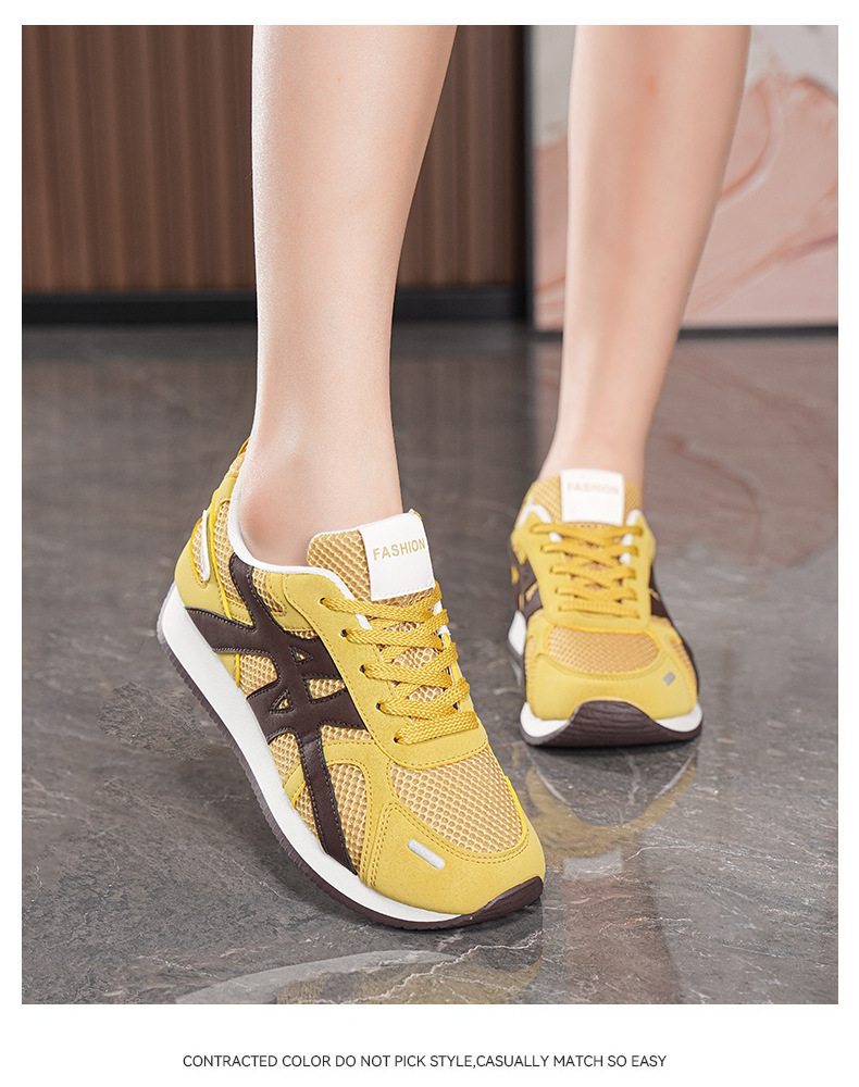 New summer women's shoes, breathable mesh German training shoes, women's Korean style versatile flat low-cut sports shoes, casual Forrest Gump shoes