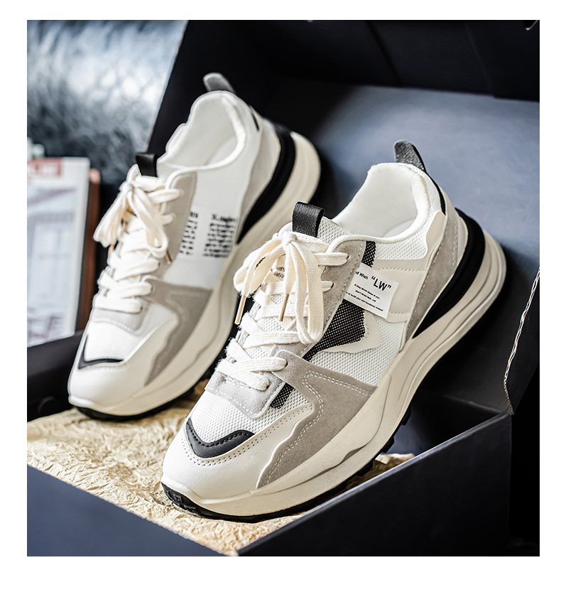 Internet celebrity popular men's shoes winter 2026 new men's breathable sports and leisure versatile thick-soled waffle daddy trendy shoes