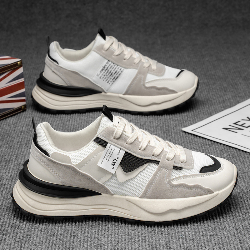Internet celebrity popular men's shoes winter 2026 new men's breathable sports and leisure versatile thick-soled waffle daddy trendy shoes