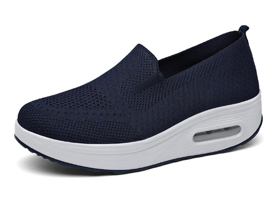 GPOGO Women's Shoes Solid Color Breathable Flyknit Shoes Slip-On Women's Sports Shoes Sock Shoes Casual Shoes