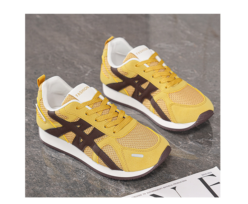 New summer women's shoes, breathable mesh German training shoes, women's Korean style versatile flat low-cut sports shoes, casual Forrest Gump shoes