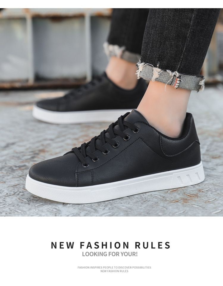 Plus Size Spring White Sneakers Korean Style Trendy Casual Fashion Sports Shoes 2026 New Model Men's Shoes