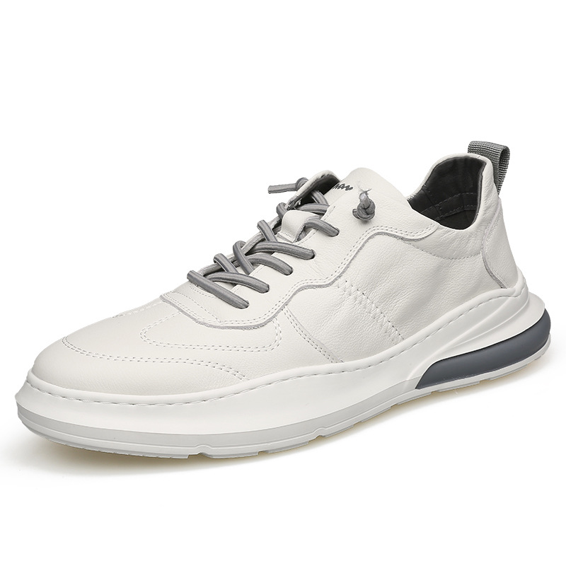 【Really Cowhide】Spring New Style Shoe - Fashion Versatile Leather Shoe with Soft Leather Sole, Perfect for Driving, Lazy Leisure Shoe, White Sneaker
