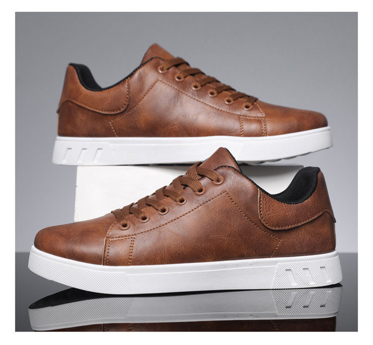 Plus Size Spring White Sneakers Korean Style Trendy Casual Fashion Sports Shoes 2026 New Model Men's Shoes