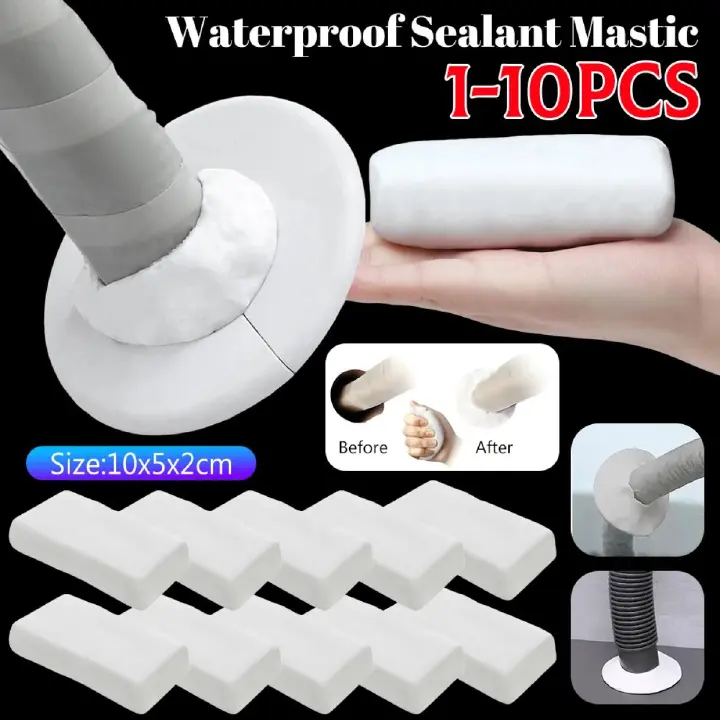 10pcs Waterproof Sealant Mastic Quick Mending Mud Duct Seal Repair Clay Fillers for Wall Hole Air Conditioning Hole Putty Mud