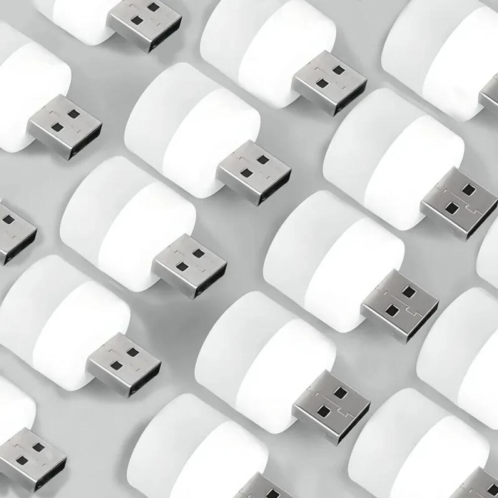 1-10PCS USB Night Light Mini LED Plug Lamp Power Bank Charging Eye Protection Book Lights Mobile Power Charging Bedroom Light